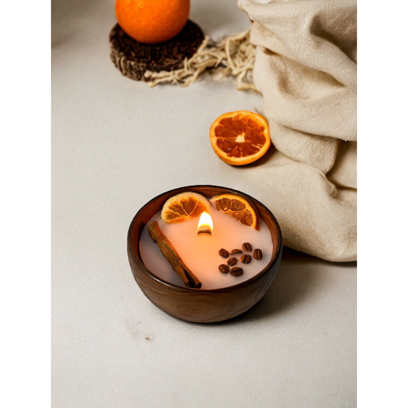 Wood Tabletop Candlestick