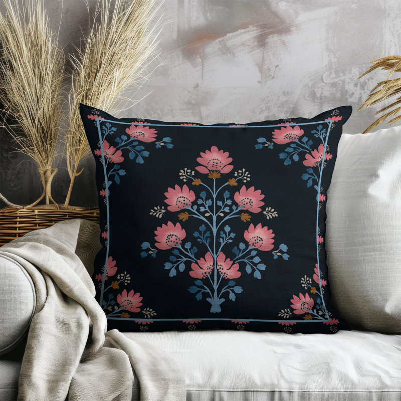 Gulistan Garden Indoor/Outdoor 26x26, Square 26", Blue/Pink