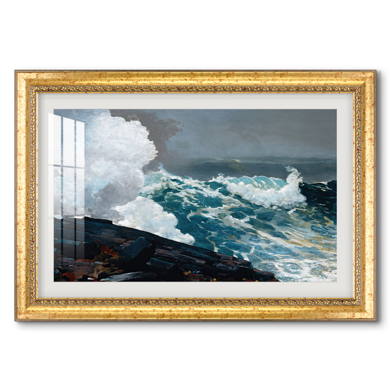Nord-Est, 1895 - Homer Winslow - Estampe encadrée sur mesure, 28x40 INNER SIZE, Framed Print with Mat