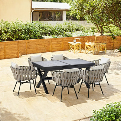 Ensemble de table et chaises Alfresco - gris naturel