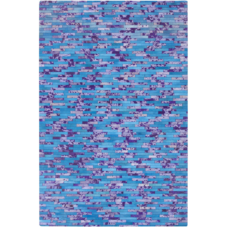 Denver Flatweave Leather Abstract Indoor Rug