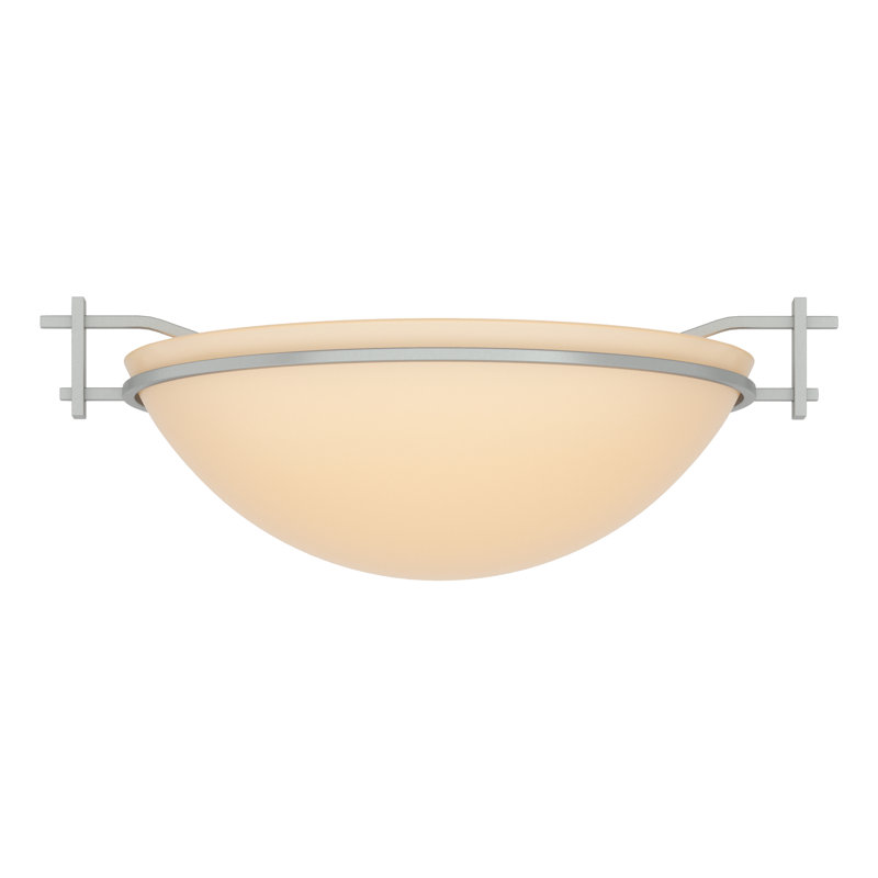 Moonband Semi Flush Mount, Sand, Vintage Platinum, 4.5" H x 11.4" W x 11.4" D
