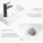 Ceramic Wash Basin Right Hand without Tap & Drain Wall Hung Basin Sink Small Cloakroom Basin Rectangle