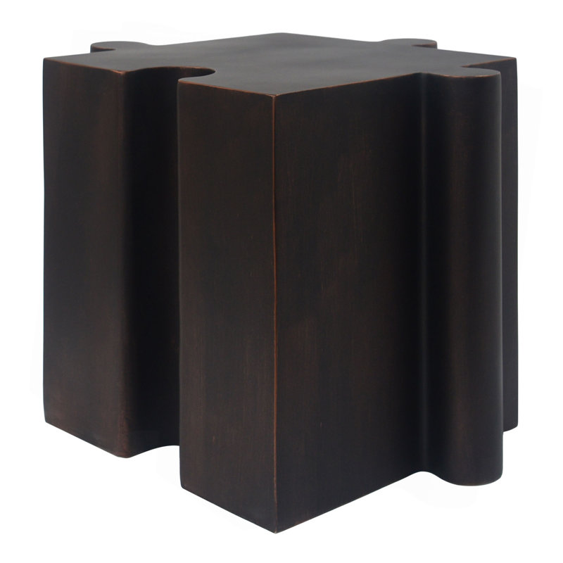 2-Piece Artistic Puzzle Table Set,Modular MGO Side Tables With Interlocking Design (1 Convex & 1 Concave), 200Lb Capacity For Indoor & Outdoor