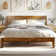 Acacia Premium Emery Solid Wood Platform Bed Frame with Headboard Included, No Box Spring Needed, Weight Capacity 800lb.