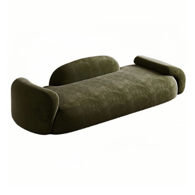 Banc rembourré en mélange de polyester Harnam, H 21,65 po x l 59,05 po x P 19,68 po, Vert