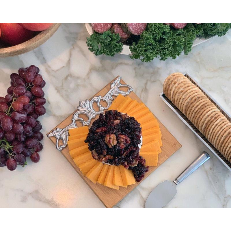 Fleur De Lis Bamboo Cheese Board