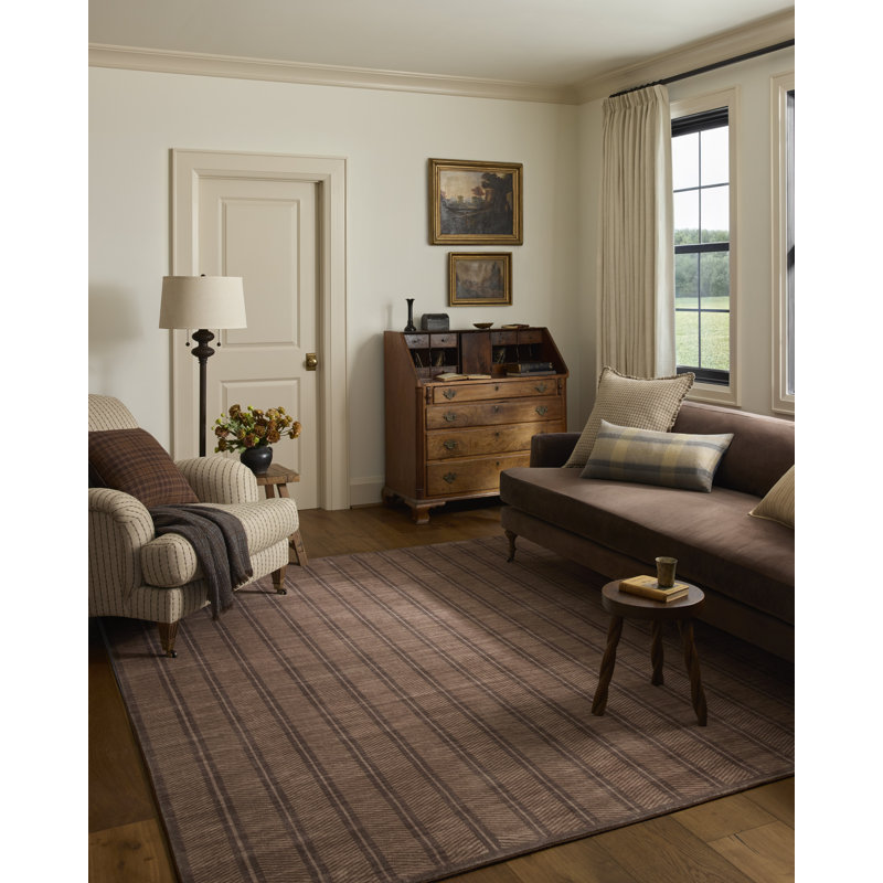 Bobby Geometric Indoor Rug, Chameau / prune, 2 pi 3 po x 9 pi 6 po