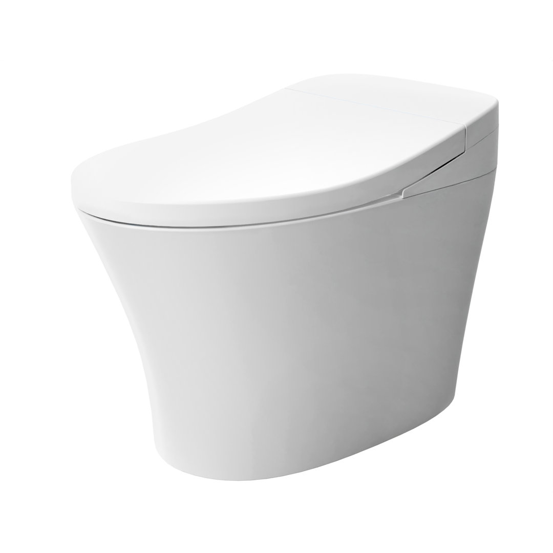 ANZZI Vail 1.28 Gallons GPF Elongated Floor Mounted Bidet Toilet (Seat Included) ANZZI