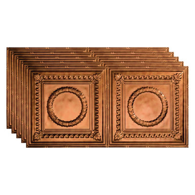 Panneau de plafond décoratif en vinyle 2 pi x 4 pi FASÄDE Rosette