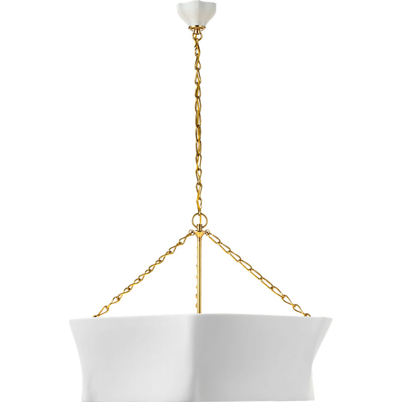 Aerin 6 - Light Chandelier, Hand-Rubbed Antique Brass