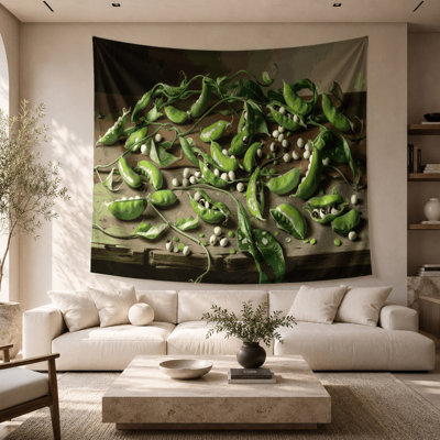 Vegetables Black Eyed Peas Fresh Wall Tapestry