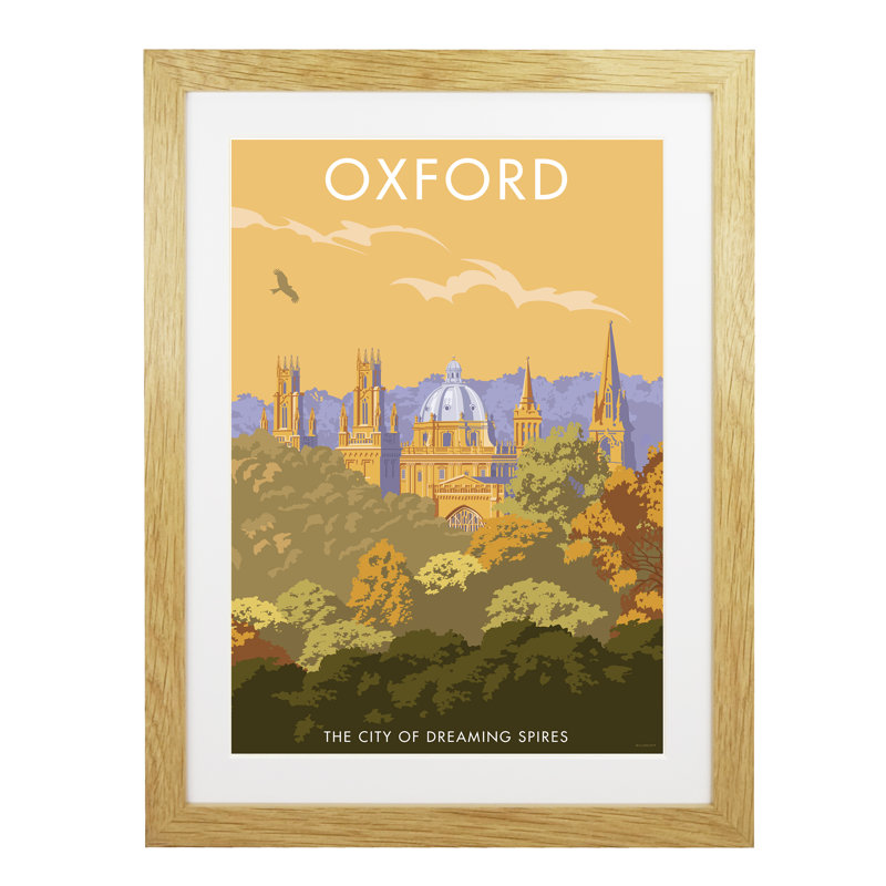 Oxford - Print, Oak Framed, 50cm H x 40cm W x 3cm D