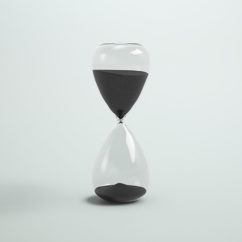 Hedberg Hourglass, 8" H x 3" W x 3" D, Bisque