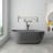 59'' x 29'' Freestanding Soaking Solid Surface Bathtub-87884901