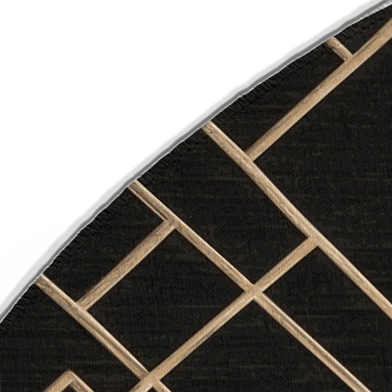 Tapis noir intérieur et extérieur Trellis, Rectangulaire 8 pi x 10 pi