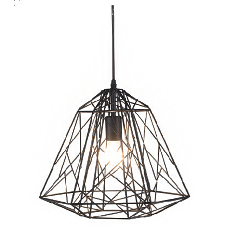 Luminaire suspendu cage moderne 1 lumière Modern, Noir
