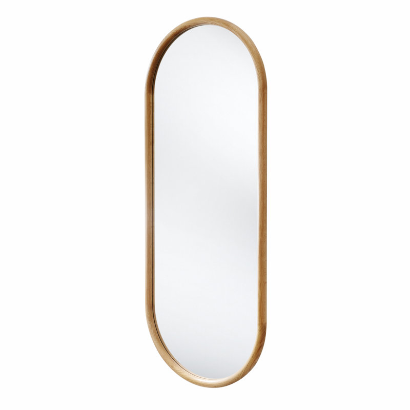 Solid Wood Oval Mirror