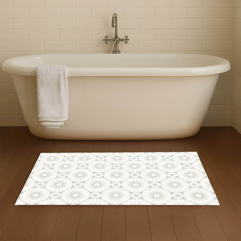 Sylvia Non-Skid Bath Mat, Single - 24" L x 17" W, Ivory