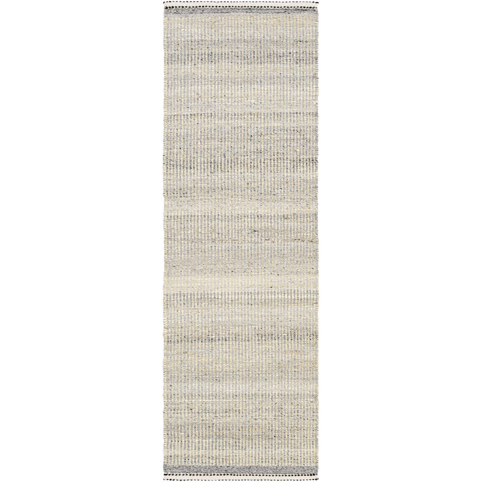 Lessie Handmade Beige/Gray Rug, Runner 2'6" x 8'