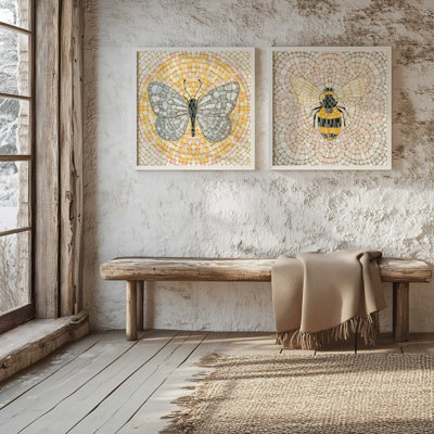 Ailes de mosaïque, ensemble de 2 impressions