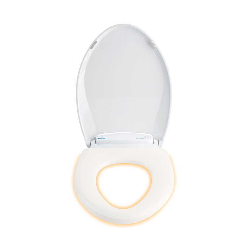 Siège de toilette chauffant à veilleuse LumaWarm, Allongée, Blanc
