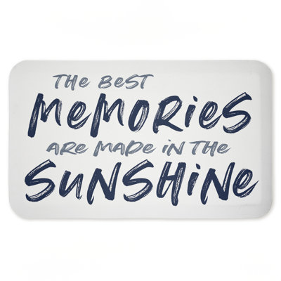 Tapis de sol anti-fatigue Best Memories In Sunshine, par Lettred and Lined, 30 po x 18 po
