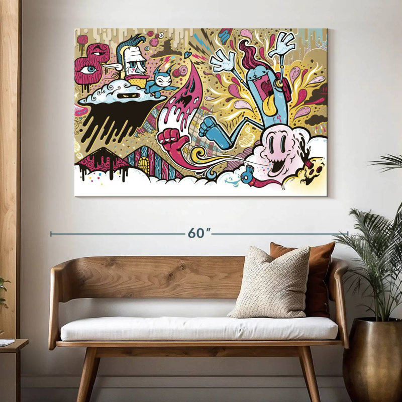 Ashelle Abstract Cartoon, 34" H x 51" W