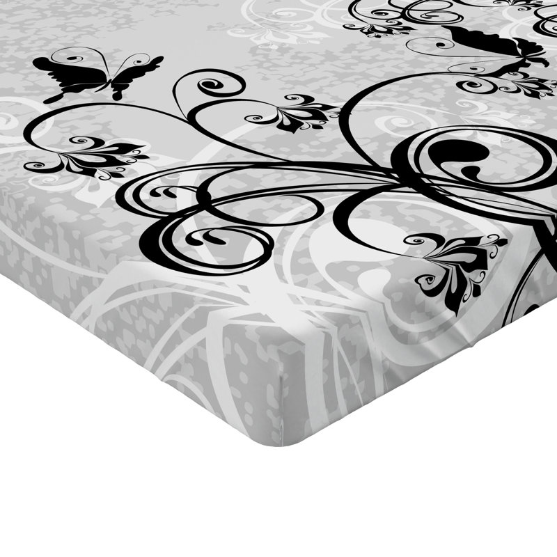 Ensemble de 2 draps-housse dégradés Ambesonne bleu sarcelle très clair bleu pâle et blanc, Drap-housse pour lit double