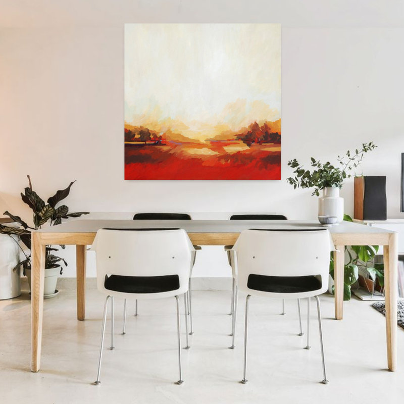 Équinoxe, paysage abstrait contemporain, art naturel, H 36 po x l 36 po