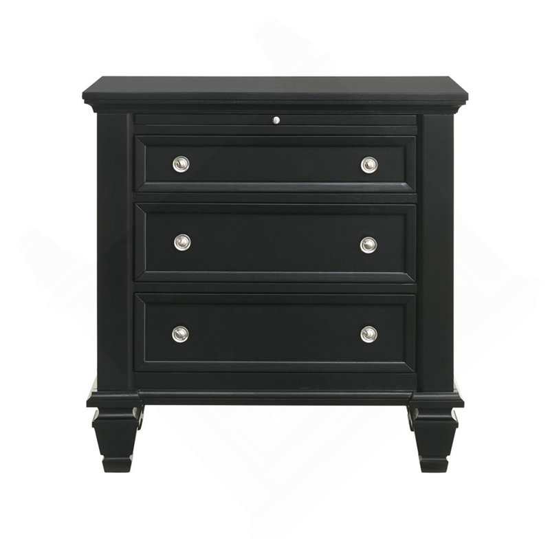3 Drawers Nightstand with Pull-out Tray