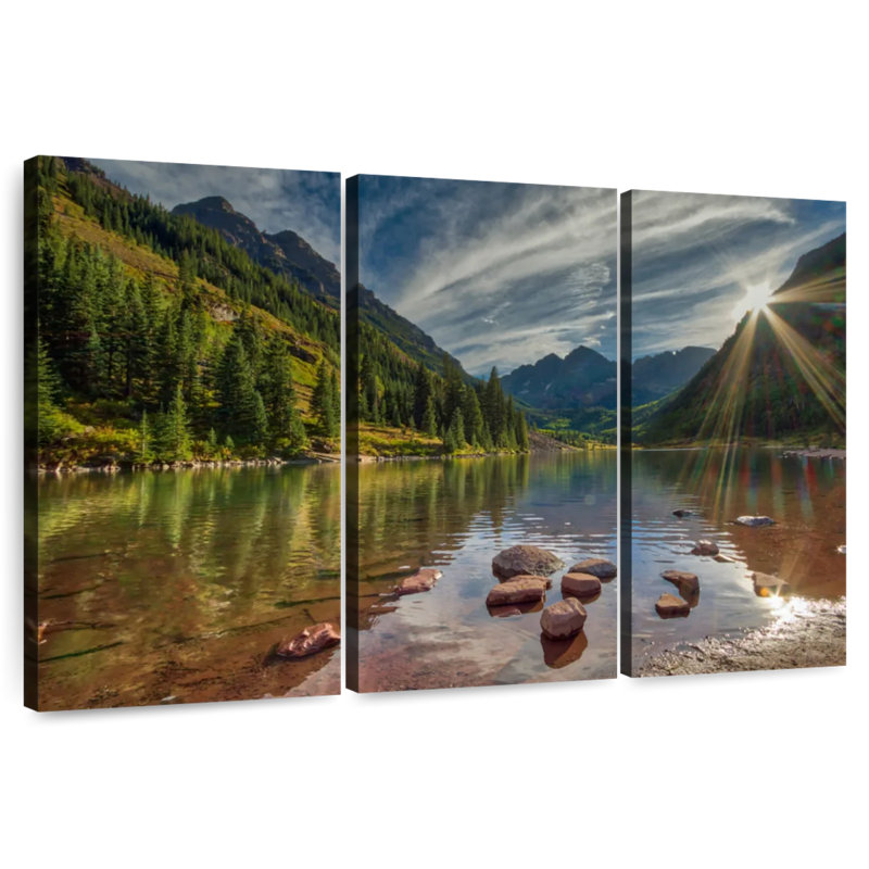 Alvord Maroon Bells Mountain Scenery, 42" H x 65" W