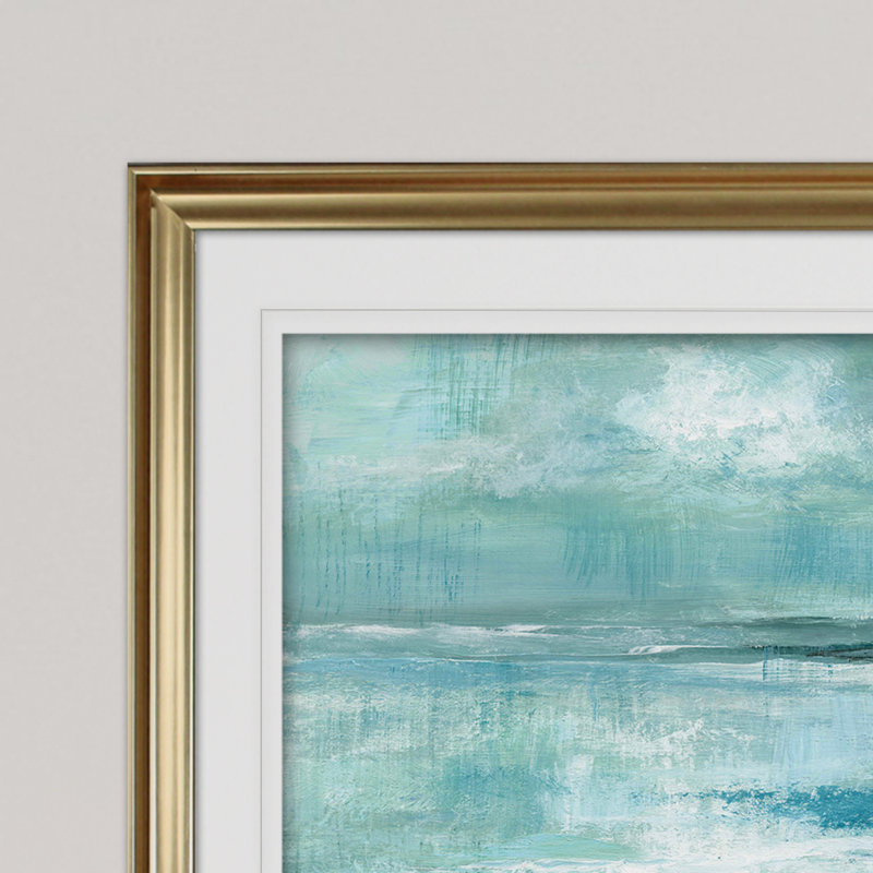 Vue de l'île - reproduction sur toile, Cadre doré, H 20 po x l 24 po x P 1,5 po
