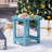18" W x 18'' D HIPS Round Outdoor Side Table for Adirondack Chairs, 2-Tier Storage Easy Maintenance & Weather-Resistant Patio End Table with 330Lbs Load Bearing for Backyard, Pool, Patio, Porch, Garden, Lawn, Relaxing Companion, Blue-65078024
