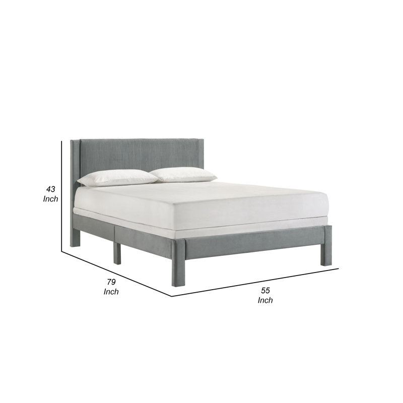 Mobilier de chambre à coucher 1Pc, Gris, Double