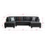 Canapé modulaire rembourré avec deux chaises longues-1204642853