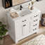 Meuble-lavabo simple 36 po avec comptoir d'évier, armoire de rangement à double porte, 2 tiroirs profonds et support pour sèche-cheveux-1607726379