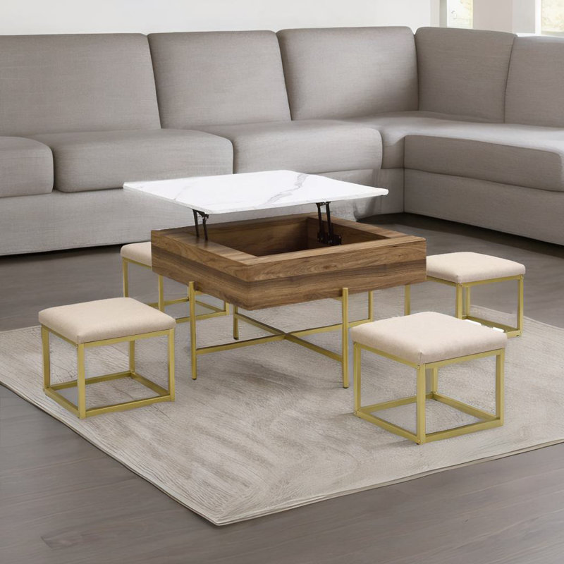 Table basse à plateau relevable