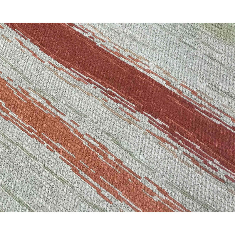 Hand-Knotted High-Quality Multi-Colored and Rust Area Rug