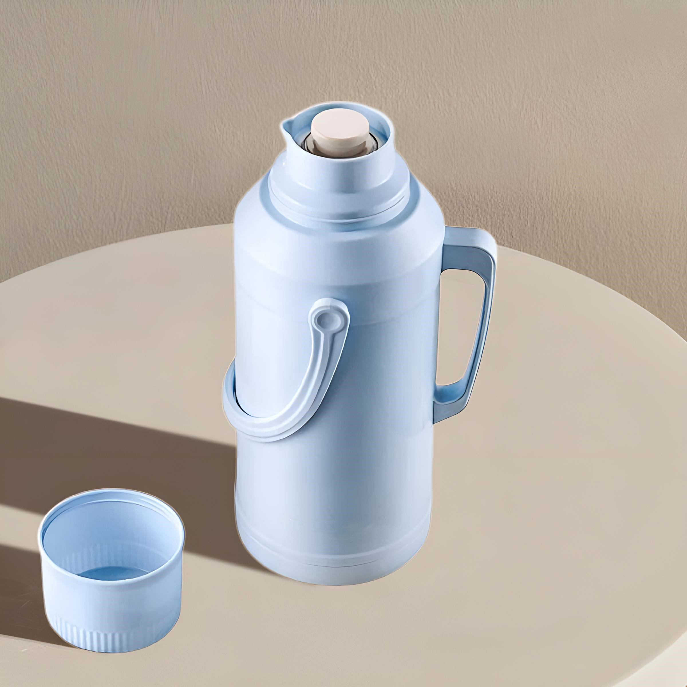 LIYONG 3200Ml Sky Blue Household Insulated Thermos With Glass Inner