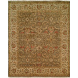 Agirta Wool Oriental Area Rug in Beige/Ivory/Red