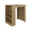 Îlot de cuisine Lacour, table de bar avec 3 tablettes latérales, chêne naturel-474508654