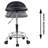 Backed Adjustable Height Ergonomic Lab Stool with Footring Wheels-1510395502