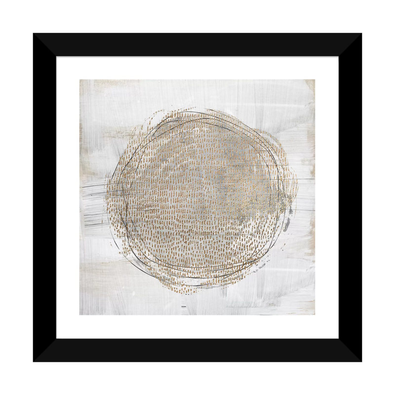 «Deep Motion» par Nikki Chu - impression, Cadre noir, H 16 po x l 16 po x p 1 po, Blanc