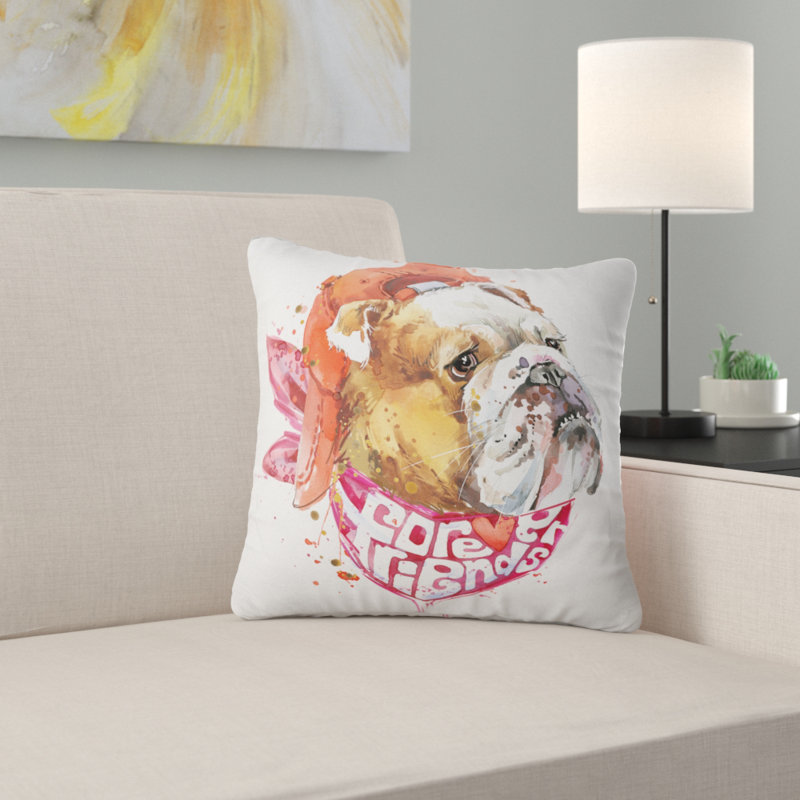 Coussin à imprimé animal Forever Friends, 18 po x 18 po, Coussin décoratif