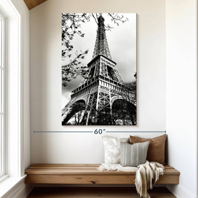 Tour Eiffel BW, H 51 po x l 34 po
