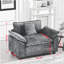 Canapé-lit confortable à assise simple sans repose-pieds, canapé modulaire moderne pour salon, chambre à coucher et appartement avec coussin rembourré respirant-1408973962