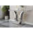 46.85" Marble Coffee Table for Living Room Modern White Faux Marble Center Table with Stainless Steel Frame,Elegant Rectangular Accent Cocktail Sofa Table for Home Office-219034700