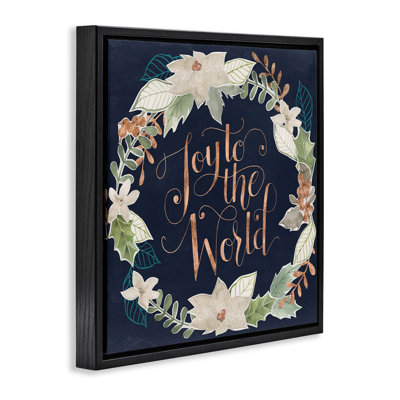 «Joy to the world», art mural encadré flottant par Grace Popp