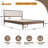 Ariona Queen Size Scandinavian Solid Wood Platform Bed Frame, AIB-44-Q, with Spindle Headboard & Footboard, Warm Walnut, No Box Spring Needed-1103041128-1103041129
